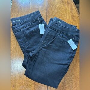 New 2 pair OLD NAVY girls boot cut jeans black LARGE 10 12